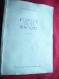 A.E.Baconsky - Cantece de zi si de noapte -Prima Ed. 1954 ESPLA ,portret autor