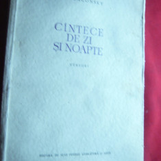 A.E.Baconsky - Cantece de zi si de noapte -Prima Ed. 1954 ESPLA ,portret autor