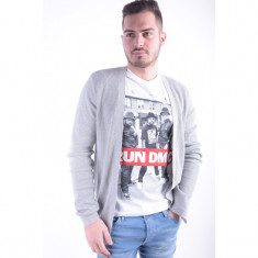 Cardigan Bumbac Selected Nowell Gri Deschis foto