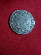 Moneda 20 kor. 1810 litera A Francisc I Austria ,argint ,urma agatatoare foto