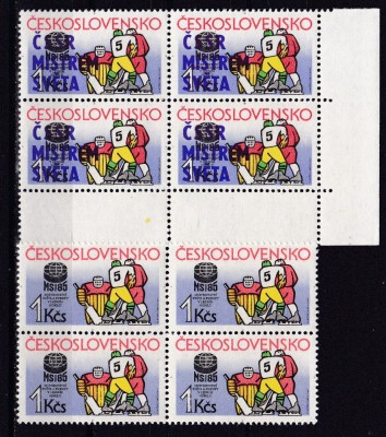 Cehoslovacia 1985 sport MI 2810/2816 bloc de 4 MNH w47 foto