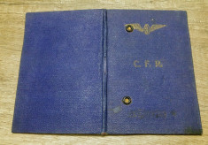 Carte/ Carnet de identitate CFR pentru student/ 1933-1934 foto