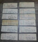 Lot 12 cupoane mandat postal/ anii 1940