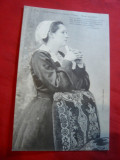 Ilustrata - Folclor si Poezie Vendea Franta Chantonnay 1915, Circulata, Printata