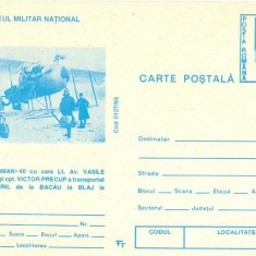 CP Z1225 -AVIONUL FARMAN-40 -MESAJ UNIRE - DE LA BACAU- LA BLAJ 1918-NECIRCULATA