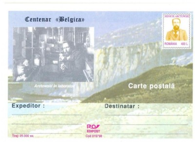 CP Z1207 -CENTENAR ,,BELGICA&amp;quot; -ARCTOWSKI IN LABORATOR -NECIRCULATA foto