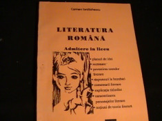 LITERATURA ROMANA-ADMITERE IN LICEU-CARMEN IORDACHESCU- foto