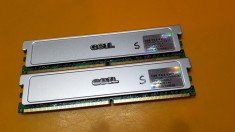 Kit 2GB DDR2 Desktop,1GB x2,Brand Geil,667Mhz,CL5 Radiator foto