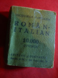 Dictionar portativ -Roman-Italian de Dr M.Ionescu cca.1940, dim=5x6cm