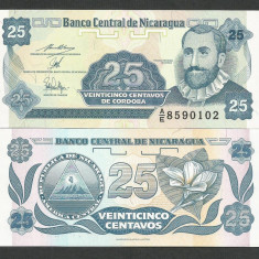 NICARAGUA 25 CENTAVOS 1991 UNC [1] P-170a.2 , necirculata