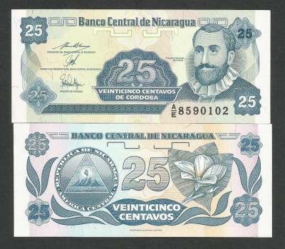 NICARAGUA 25 CENTAVOS 1991 UNC [1] P-170a.2 , necirculata foto