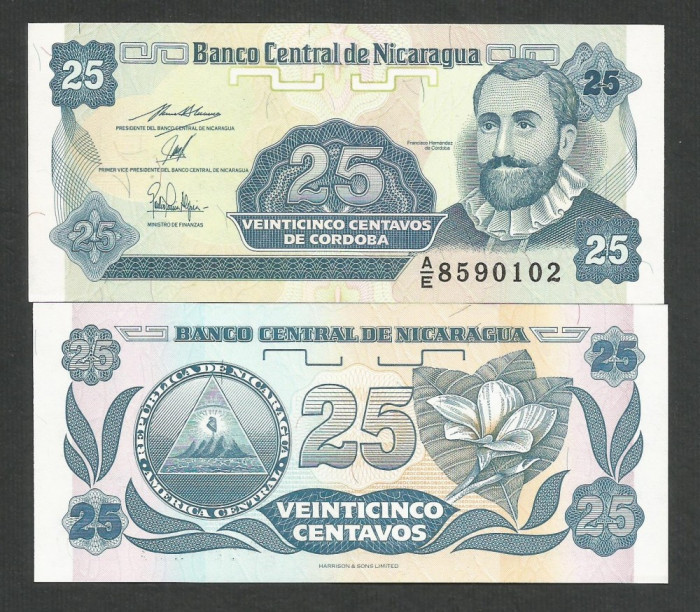 NICARAGUA 25 CENTAVOS 1991 UNC [1] P-170a.2 , necirculata