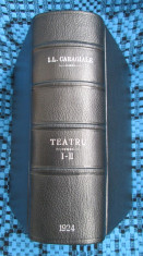 I. L. CARAGIALE - TEATRU (2 vol. - 1924, ED. SOCEC - LEGATORIE DE EXCEPTIE!) foto