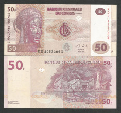 CONGO 50 FRANCI FRANCS 2013 UNC [1] P - 97 Aa , necirculata foto
