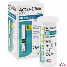 Teste Glicemie Accu Chek Active -Valabiliate 2019! 10 cutii + 1 gratis! foto