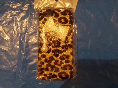 Husa Lux cu Pietre Apple Iphone 5 5S SE Editie Leopard Livrare gratuita! foto