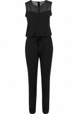 Salopeta Neagra Femei Ladies Tech Mesh Long Jumpsuit Black foto