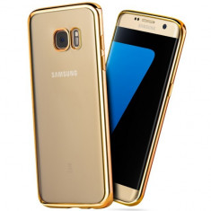Capac protectie TPU cu margini electroplacate pentru Samsung Galaxy S7 / G930, auriu foto