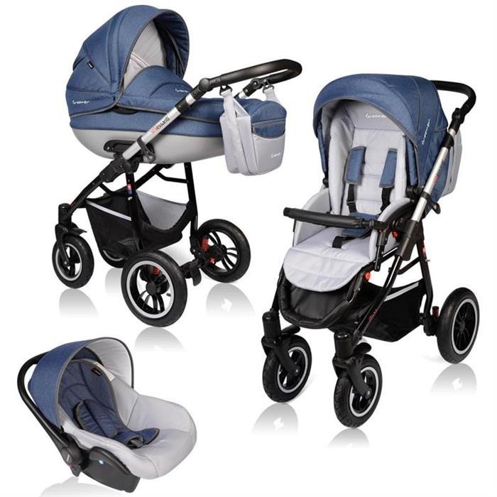 Carucior Crooner Prestige 3 In 1 - Vessanti - Blue foto mare Carucior Crooner Prestige 3 In 1 - Vessanti - Blue foto mare