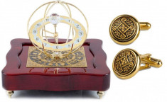 Set Ceas Zodiac Gold Plated by Credan si Butoni Gold Round by Credan foto