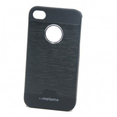 Capac de protectie Motomo V1 pentru Apple iPhone 4/4S, plastic solid si aluminiu, negru foto