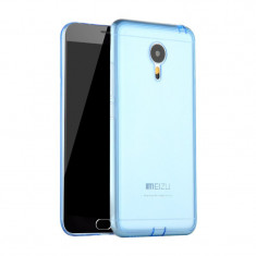 Capac de protectie din TPU subtire (0.3 mm) pentru Meizu M2, albastru transparent foto