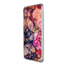 Husa Silicon, Ultra Slim 0.3MM, Floral, Huawei HONOR 9 foto