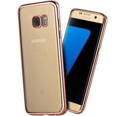 Capac protectie TPU cu margini electroplacate pentru Samsung Galaxy S7 / G930, rose gold foto