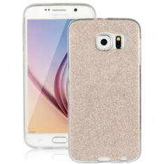 Capac de protectie Glitter TPU pentru Samsung Galaxy S6 Edge Plus, auriu foto