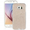 Capac de protectie Glitter TPU pentru Samsung Galaxy S6 Edge Plus, auriu