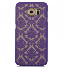 Capac de protectie Damask Flower pentru Samsung Galaxy S6 Edge, mov foto