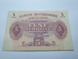 5 SCHILLING 1944 Austria , Bancnota Ocupatie Aliata Militara / 055097