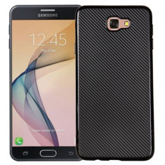 Capac de protectie Carbon Fiber pentru Samsung Galaxy J5 Prime, negru foto