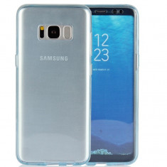 Husa de protectie fata + spate din TPU moale pentru Samsung Galaxy S8 Plus, TPU 0.3 mm, albastru foto