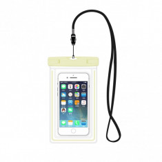 Husa subacvatica waterproof pentru telefon si alte accesorii 6 inchi, alb foto