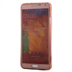 Husa de protectie fata + spate din TPU moale pentru Samsung Galaxy Note 3, TPU 0.3 mm, rose gold foto