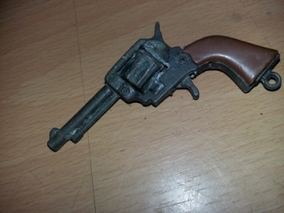 Pistol de colectie cu butoias,pistol in miniatura piese functionale,T.GRATUIT foto