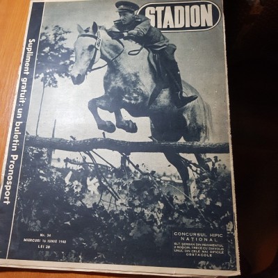 revista stadion 16 iunie 1948-concursul hipic national foto