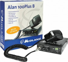 KIT STATIE RADIO CB MIDLAND ALAN 100PLUS+ANTENA PNI S75 CU MAGNET PNI MID-PACK18 foto