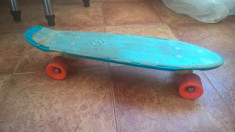 Cruiser skateboard penny board oxelo yamba cu grip albastru foto