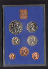 Set Monetarie Anglia 1977 pence 1 2 5 10 50 foto