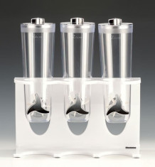 Trei dispensere fulgi de porumb pe un suport acrilic alb MN0136545 Raki foto