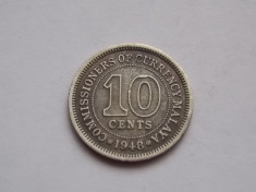 10 CENTS 1948 MALAYA foto