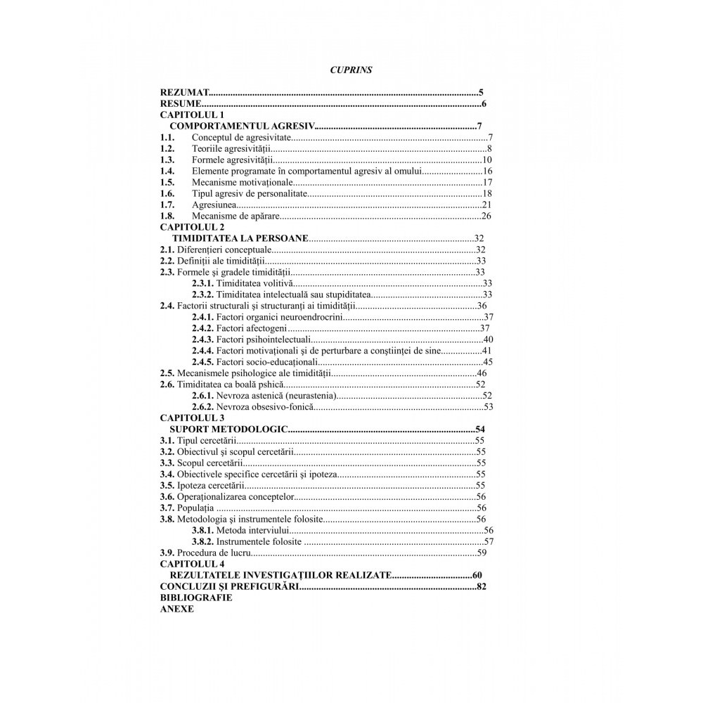 Lucrare De Licenta Psihologie Comportamentul Agresiv La Persoanele