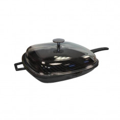 Tigaie grill cu capac LAVA 26 x 26 cm Fonta Neagra foto