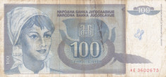 IUGOSLAVIA 100 dinara 1992 VF-!!! foto