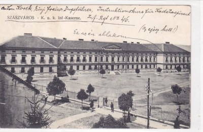 SZASZVAROS ,ORASTIE ,CAZARMA MILITARA,1915,ROMANIA. foto
