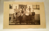 Fotografie veche group de copii elevi scolari baieti, Norvegia