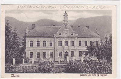 ZLATNA - ALBA SCOALA DE ARTE SI MESERII,1925,ROMANIA. foto