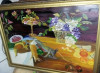 Tablou vechi cu rama,pictura veche 56 cm/77 cm,pictura de colectie,T.GRATUIT, Natura statica, Ulei, Realism